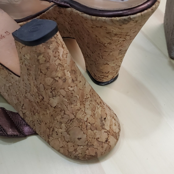 Cole Haan cork Wedge Slide Sandals Leather Size8.5 - Picture 3 of 7